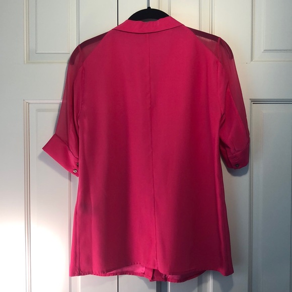 Elizabeth and James Pink Silk Blouse - Picture 2 of 7